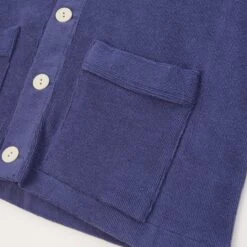 Warehouse & Co 488 Cotton Pile Cardigan - Navy -Hartford Sale Store 488CARDIPLAIN NAVY2