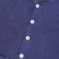 Warehouse & Co 488 Cotton Pile Cardigan - Navy -Hartford Sale Store 488CARDIPLAIN NAVY3