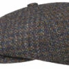 Stetson 6840205-123 Hatteras Harris Tweed Flat Cap - Navy Mottled -Hartford Sale Store 6840205 123