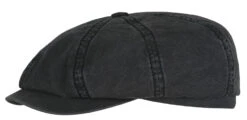 Stetson 6841106-1 Hatteras Cotton Flat Cap - Black