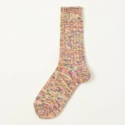 Anonymous Ism 5 Colour Mix Crew Sock - Pink/Multi