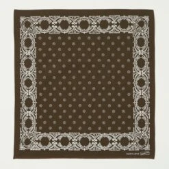 Anonymous Ism Paisley Selvedge Bandana - Brown