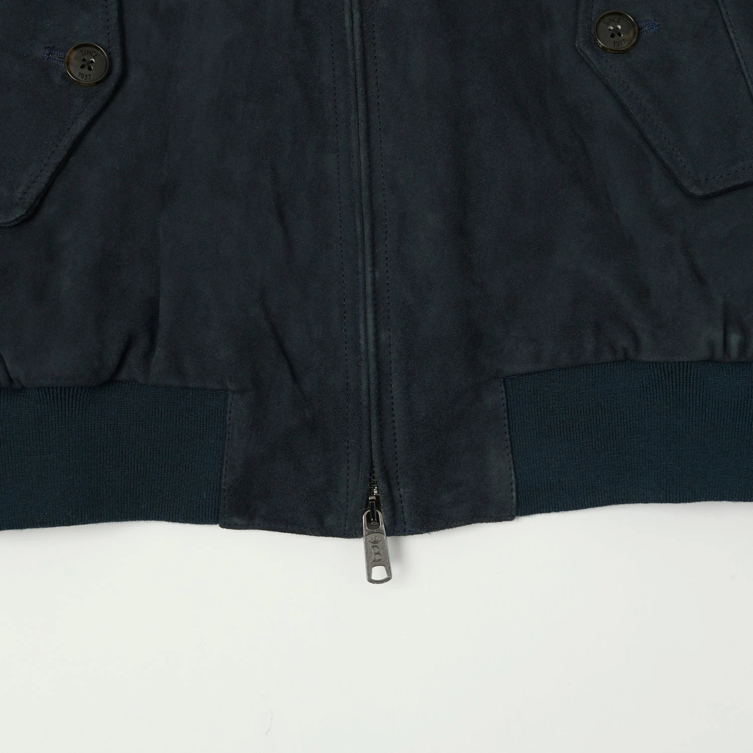 Baracuta G9 Suede Harrington Jacket - Navy 6 Baracuta G9 Suede Harrington Jacket - Navy - Image 4