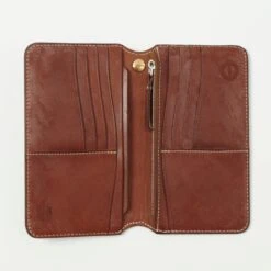Barnes & Moore 'Roadster' Long Wallet - Oak Bark Dark Stain -Hartford Sale Store BARNESANDMOORE ROADSTERWALLET OAKBARK1