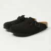Birkenstock Boston Suede Leather Shoe - Black -Hartford Sale Store BIRKENSTOCK BOSTON BLACK