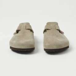 Birkenstock Boston Suede Leather Shoe - Taupe -Hartford Sale Store BIRKENSTOCK BOSTON TAUPE1
