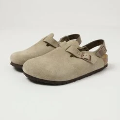 Birkenstock Tokio II Suede Shoe - Taupe