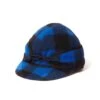 Crown Cap 1-1701 Buffalo Check Railroad Cap - Royal/Black -Hartford Sale Store BUFFALOCHECKRAILROADCAPblue