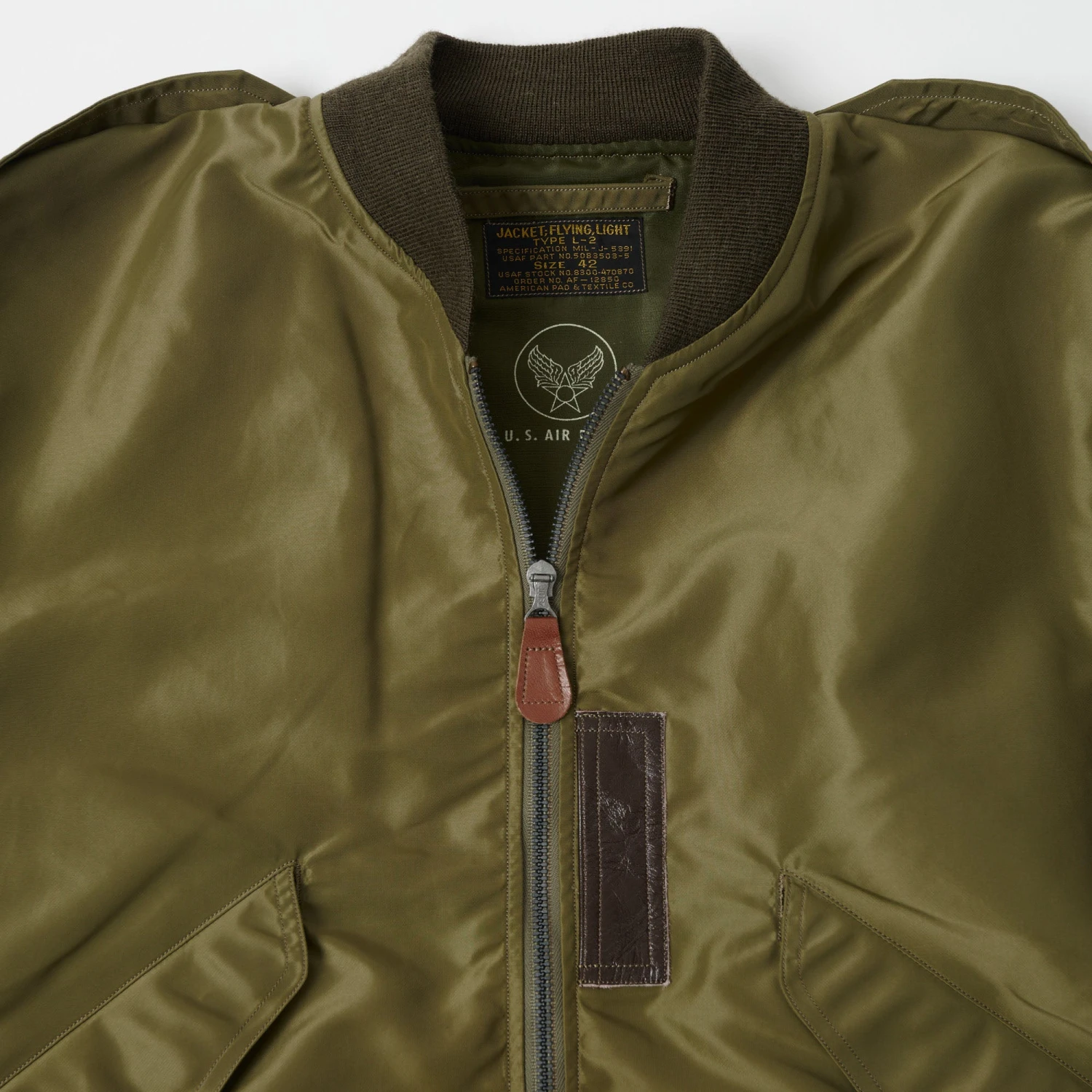 Buzz Rickson's BR11130 L-2 Flying Light Jacket - Olive Drab 4 Buzz Rickson's BR11130 L-2 Flying Light Jacket - Olive Drab - Image 2