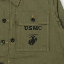 Buzz Rickson's M-1944 Herringbone Utility Jacket - Olive -Hartford Sale Store BUZZRICKSONS BR15123USMCJACKET OLIVE4