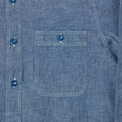 Buzz Rickson's USN Chambray Work Shirt - Blue -Hartford Sale Store BUZZRICKSONS BR25995CHAMBRAYSHIRT BLUE3