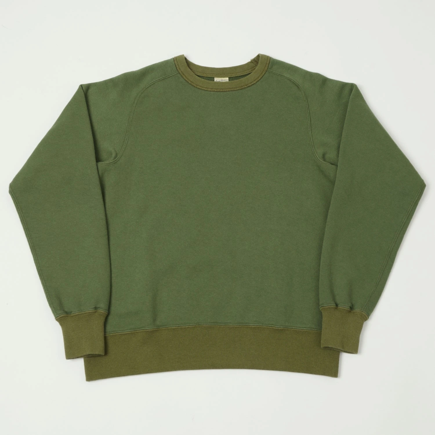 Buzz Rickson's BR69463 Freedom Sleeve Raglan Sweatshirt - Olive 3 Buzz Rickson's BR69463 Freedom Sleeve Raglan Sweatshirt - Olive