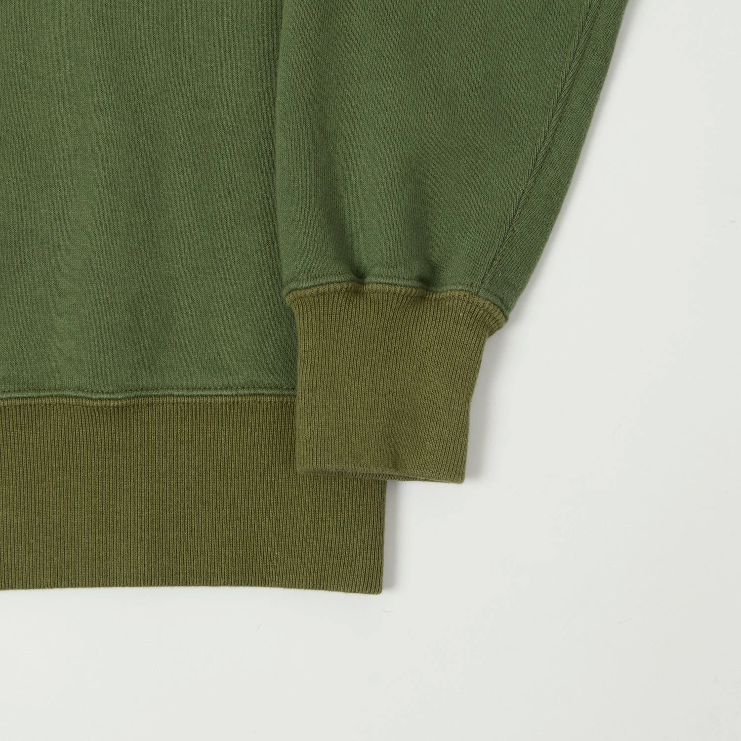 Buzz Rickson's BR69463 Freedom Sleeve Raglan Sweatshirt - Olive 5 Buzz Rickson's BR69463 Freedom Sleeve Raglan Sweatshirt - Olive - Image 3
