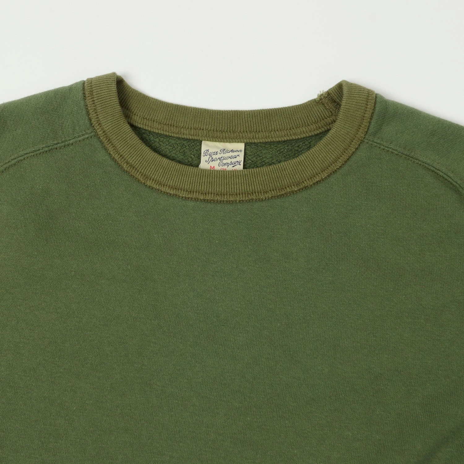 Buzz Rickson's BR69463 Freedom Sleeve Raglan Sweatshirt - Olive 4 Buzz Rickson's BR69463 Freedom Sleeve Raglan Sweatshirt - Olive - Image 2