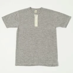 Buzz Rickson's S/S Henley Tee - Grey Melange