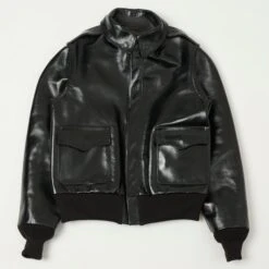 Buzz Rickson's X William Gibson A-2 Rough Wear Leather Flight Jacket - Black