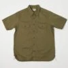 Buzz Rickson's BR38401 S/S Herringbone Work Shirt - Olive