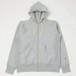 Champion Made In USA Reverse Weave Zipped Hoodie - Oxford Grey