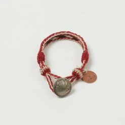 Chamula Horsehair Concho Bracelet - Red/White