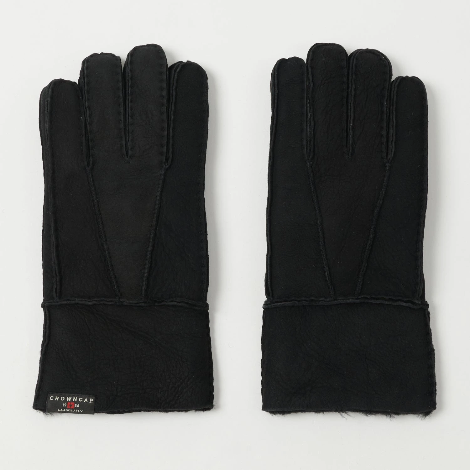 Crown Cap 4-01615 Shearling Gloves - Black 3 Crown Cap 4-01615 Shearling Gloves - Black