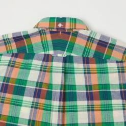Drake's Madras Button Down Pocket Shirt - Green/Orange/Blue -Hartford Sale Store DRAKES MADRASPOCKETSHIRT GRNORABLU1