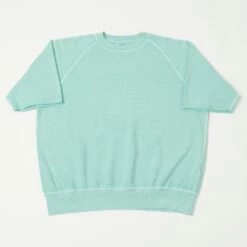 Dubbleworks Plain Style Off Cut Pigment Dye Sweatshirt - Lt Turquoise