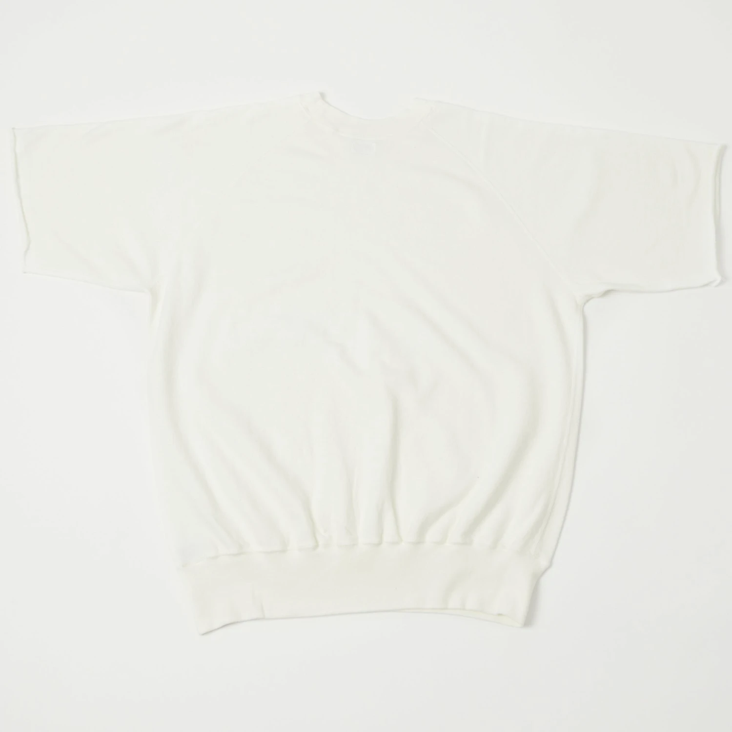 Dubbleworks Plain Style Off Cut Sweatshirt - Off White 6 Dubbleworks Plain Style Off Cut Sweatshirt - Off White - Image 4