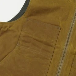 Filson Tin Cloth Insulated Work Vest - Dark Tan -Hartford Sale Store FILSON TINCLOTHINSULATEDVEST DARKTAN5