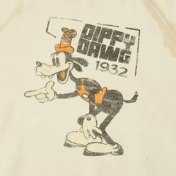Flea-T 1950s Raglan 'Dippy Dawg' Sweatshirt - White -Hartford Sale Store FLEAT DIPPYDAWGSWEAT 11