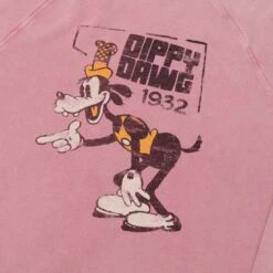 Flea-T 1950s Raglan 'Dippy Dawg' Sweatshirt - Pink -Hartford Sale Store FLEAT DIPPYDAWGSWEAT 15
