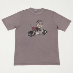 Flea-T 1950s 'Macho Mr. Flea' Short Sleeve T-Shirt - Navy