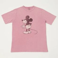 Flea-T 1950s 'Behind Mickey' Short Sleeve T-Shirt - Pink