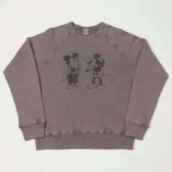 Flea-T 1950s Raglan 'Mono Mickey Evolution' Sweatshirt - Navy