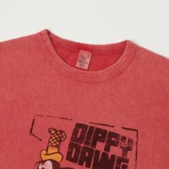Flea-T 1950s Orange 'Dippy Dawg' Short Sleeve T-Shirt - Red -Hartford Sale Store FLEAT ORANGEDIPPYDAWG 9