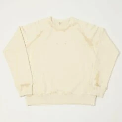 Flea-T 1950s Raglan 'Vintage' Sweatshirt - White