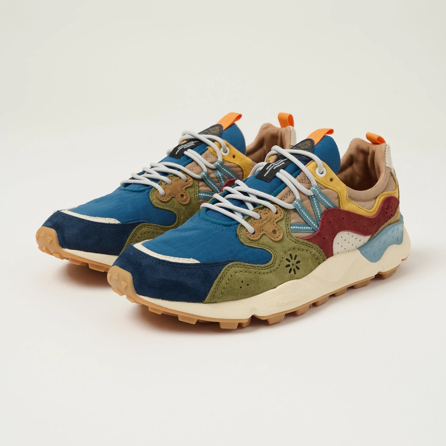 Flower Mountain Yamano 3 Suede/Nylon Sneaker - Blue/Army Green 3 Flower Mountain Yamano 3 Suede/Nylon Sneaker - Blue/Army Green