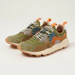 Flower Mountain Yamano 3 Suede/Nylon Sneaker - Militare/Brown