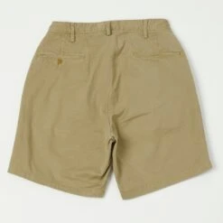 Freewheelers Military Tropical Short - Khaki Beige -Hartford Sale Store FREEWHEELERS 2322007MILITARYSHORTS KHAKIBEIGE1