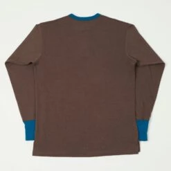 Freewheelers Henley Neck Long Sleeve Shirt - Coal Tar/River Blue -Hartford Sale Store FREEWHEELERS 2325020HENLEY COALTARBLUE1