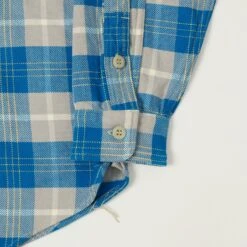 Freewheelers & Co 'Nomad' Plaid Work Shirt - Venetian Blue/Grey -Hartford Sale Store FREEWHEELERS 2433001NOMADPLAIDSHIRT 2