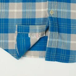 Freewheelers & Co 'Nomad' Plaid Work Shirt - Venetian Blue/Grey -Hartford Sale Store FREEWHEELERS 2433001NOMADPLAIDSHIRT 3