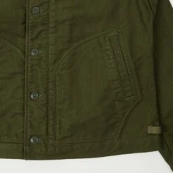Freewheelers Deck Worker Jacket - Dark Khaki Green -Hartford Sale Store FREEWHEELERS DECKWORKERJACKET DARKKHAKIGREEN4