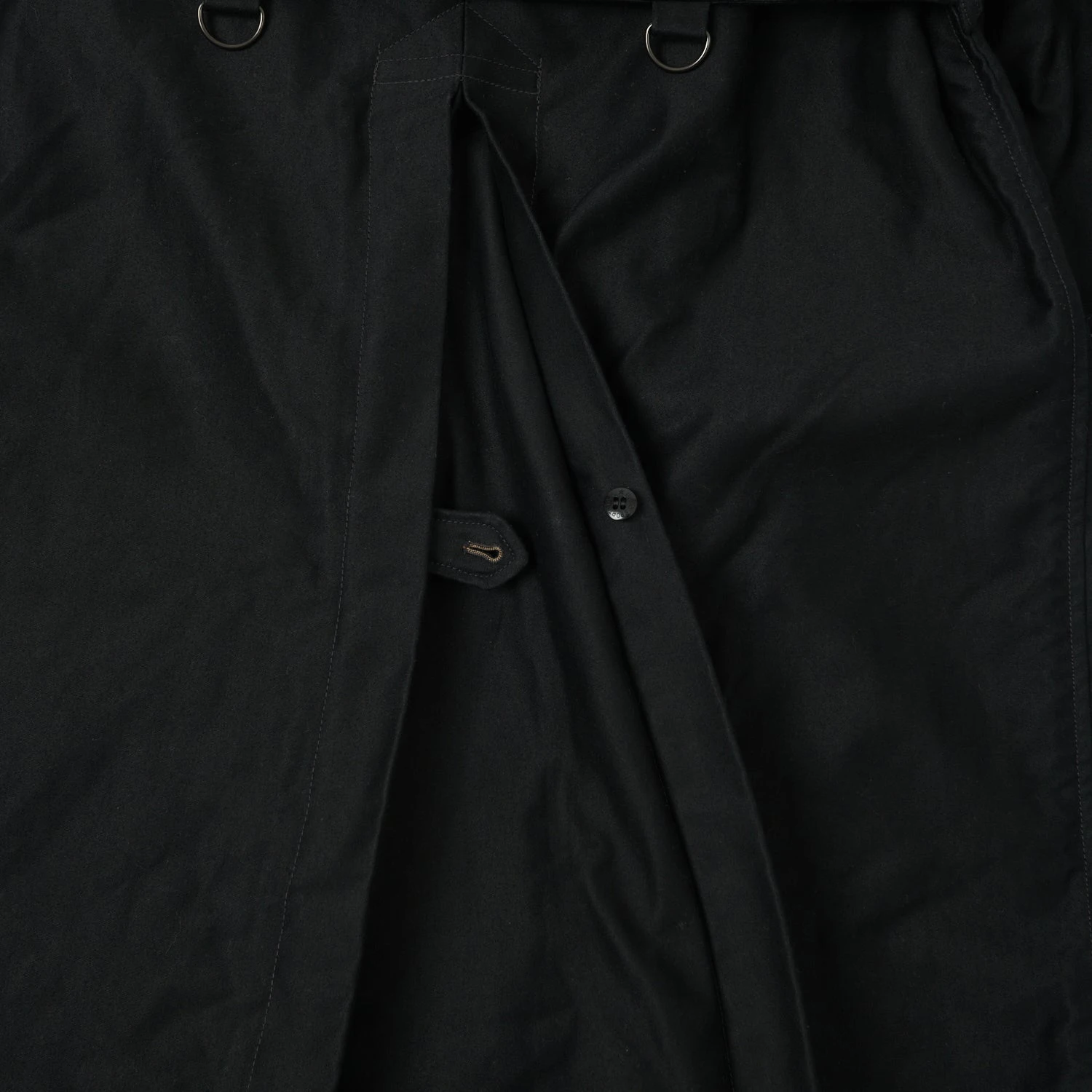 Freewheelers Gifford Trench Coat - Deep Black 10 Freewheelers Gifford Trench Coat - Deep Black - Image 8
