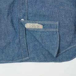 Freewheelers 'The Ironall' Long Sleeve Work Shirt - Indigo Chambray -Hartford Sale Store FREEWHEELERS LONGSLEEVEWORKSHIRT CHAMBRAY2