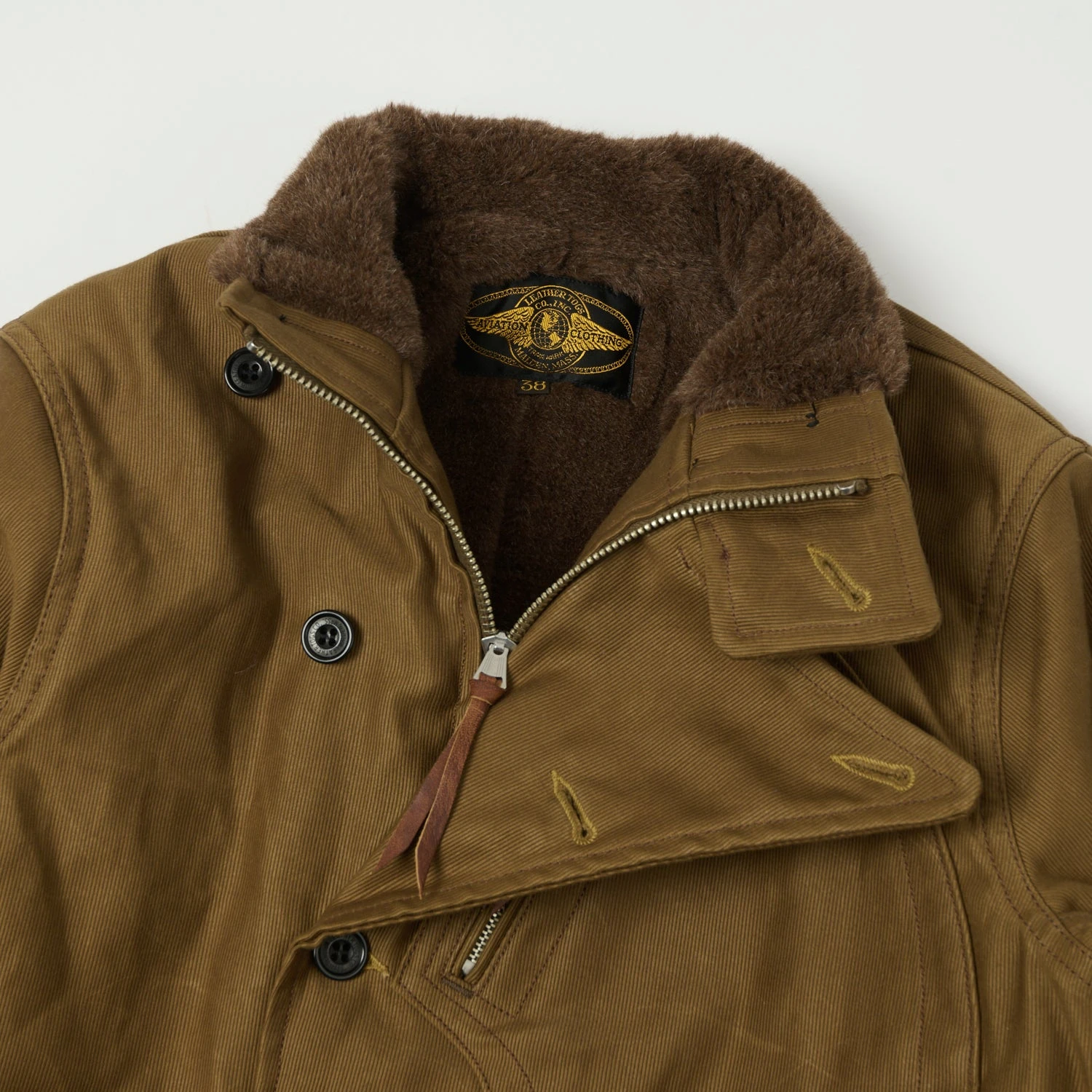 Freewheelers 'Winter Aviators' Jacket - Sepia Brown 4 Freewheelers 'Winter Aviators' Jacket - Sepia Brown - Image 2