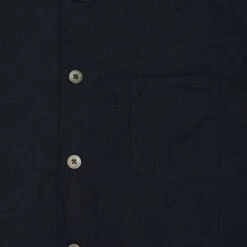 Fujito Rib Collar Short Sleeve Shirt - Navy -Hartford Sale Store FUJITO RIBCOLLARSSSHIRT 8
