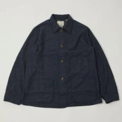 Full Count 2015-10 Wool/Cashmere Lightweight Overshirt - Navy