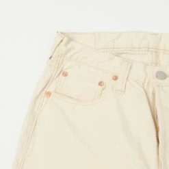 Full Count 0105EC 13oz Wide Straight Jean - Ecru One Wash -Hartford Sale Store FULLCOUNT 0105ECJEANS ECRU4