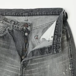 Full Count 1101BKHW 13.7oz Loose Straight Jean - Black Splatter Dartford Wash -Hartford Sale Store FULLCOUNT 1101BKHWJEANS BLACK5