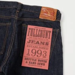 Full Count 1108W 13.7oz 'Plain Pocket' Regular Straight Jean - One Wash -Hartford Sale Store FULLCOUNT 1108WJEANS INDIGO3
